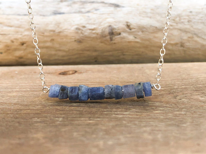 Raw Sapphire Necklace