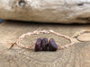 Raw Ruby Birthstone Bracelet