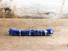 Raw Lapis Lazuli Bar Necklace