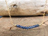 Dainty Sapphire Bar Necklace