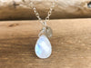 Personalized Rainbow Moonstone Necklace