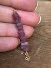 Raw Pink Tourmaline Stone Necklace