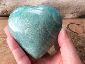 Amazonite Heart 75mm - Green Heart Chakra Stone