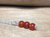 Carnelian Pendant Necklace - Orange Stone Necklace - Carnelian Pendant 