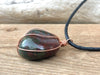 Wrapped Bloodstone Pendant Necklace