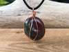 Wrapped Bloodstone Pendant Necklace