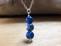 Sodalite Pendant Necklace - Throat Chakra Stone and Crystal Jewelry