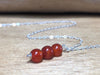 Carnelian Pendant Necklace - Orange Stone Necklace - Carnelian Pendant 