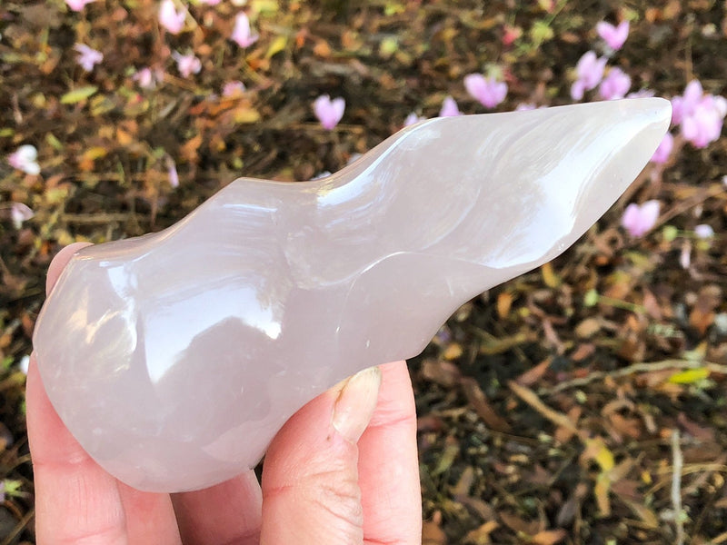 Rose Quartz Crystal Flame 111mm