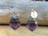 Rainbow Fluorite Pendant Necklace  Pendant - Chakra Crystal Necklace