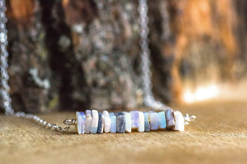 Raw Opal Necklace - October Birthstone Necklace