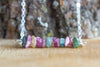 Raw Watermelon Tourmaline Necklace - October Birthstone - Libra Zodiac