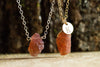 Raw Sunstone Necklace - Raw Crystal Jewlery - Personalized and Custom Jewelry - Sunstone Jewelry