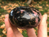XXL Rhodonite Stone 81mm - Free form Rhodonite - Rhodonite Palmstone - Crystal Grid Tools - Massage Stone - Rhodonite Galet