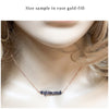 Raw Water Sapphire Iolite Bar Necklace - September Birthstone Necklace