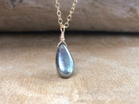 Pyrite "Fools Gold" Drop Necklace