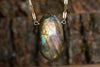 Large Labradorite Pendant Necklace in Gold