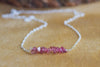 Raw Pink Tourmaline Necklace - October Birthstone