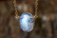 Rainbow Moonstone Pendant Necklace