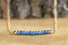 Dainty Sapphire Bar Necklace - September Birthstone Necklace