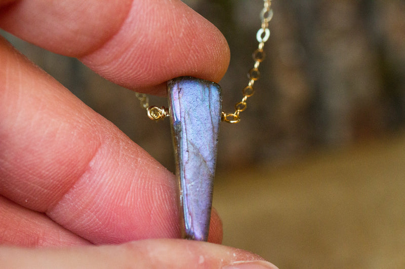 Gold Labradorite Necklace