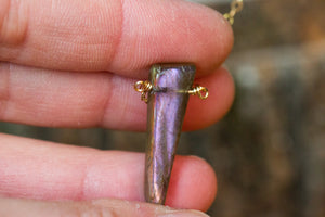 Gold Labradorite Necklace