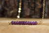 Dainty Ruby Bar Necklace - July Birthstone Necklace