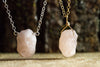 Raw Morganite Necklace - Personalized and Custom Jewelry - Heart Chakra Stone