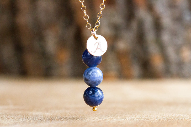 Sodalite Pendant Necklace - Throat Chakra Stone and Crystal Jewelry