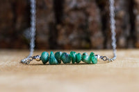 Raw Emerald Necklace - May Birthstone Necklace - Taurus