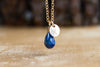 Dainty Sapphire Drop Necklace