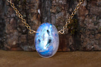 Rainbow Moonstone Pendant Necklace