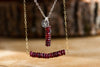 Personalized Raw Garnet Necklace