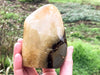 Septarian Nodule Stone 107mm - Yellow Calcite - Dragon Stone