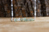 Raw Aquamarine Crystal Bar Necklace - March Birthstone - Pisces Zodiac - Throat Chakra