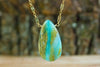 Blue Green Peruvian Opal Statement Necklace