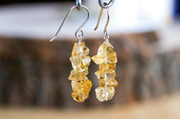 Raw and Rough Citrine Earrings - Gift for Scorpio