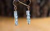 Raw Aquamarine Earrings - March Birthstone - Pisces Zodiac