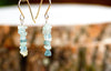 Raw Aquamarine Earrings - Aquamarine Jewelry - Raw Crystal Earrings