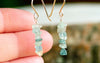 Raw Aquamarine Earrings - Aquamarine Jewelry - Raw Crystal Earrings