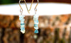 Raw Aquamarine Earrings - Aquamarine Jewelry - Raw Crystal Earrings