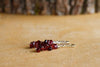 Raw Garnet Earrings -January Birthstone - Capricorn Zodiac