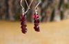 Raw Garnet Earrings -January Birthstone - Capricorn Zodiac