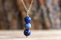 Sodalite Pendant Necklace - Throat Chakra Stone and Crystal Jewelry