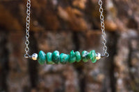 Raw Emerald Necklace - May Birthstone Necklace - Taurus