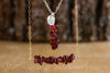 Raw Garnet Necklace - Capricorn Birthstone