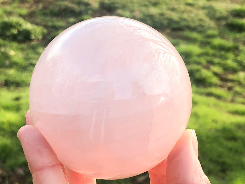 Rose Quartz Sphere 75mm - Altar Tools