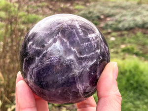 Amethyst Sphere 76mm - Chevron Amethyst Crystal Ball