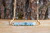 Raw Aquamarine Bar Necklace - March Birthstone Jewelry for Pisces