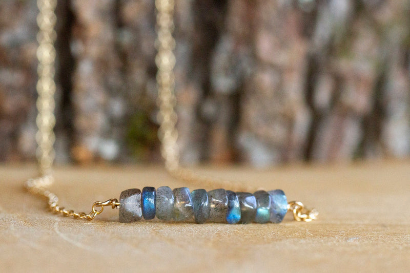 Raw Labradorite Necklace